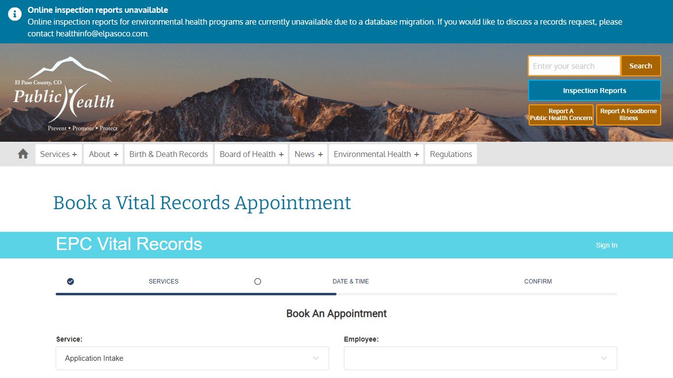 Book a Vital Records Appointment | El Paso County Public Health